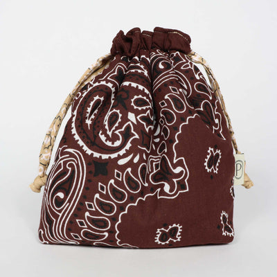Bandana Bag - Dark Brown / Beige