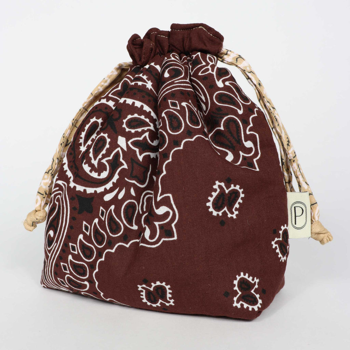 Bandana Bag - Dark Brown / Beige