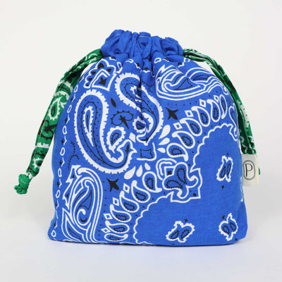 Bandana Bag - Royal Blue / Grass Green